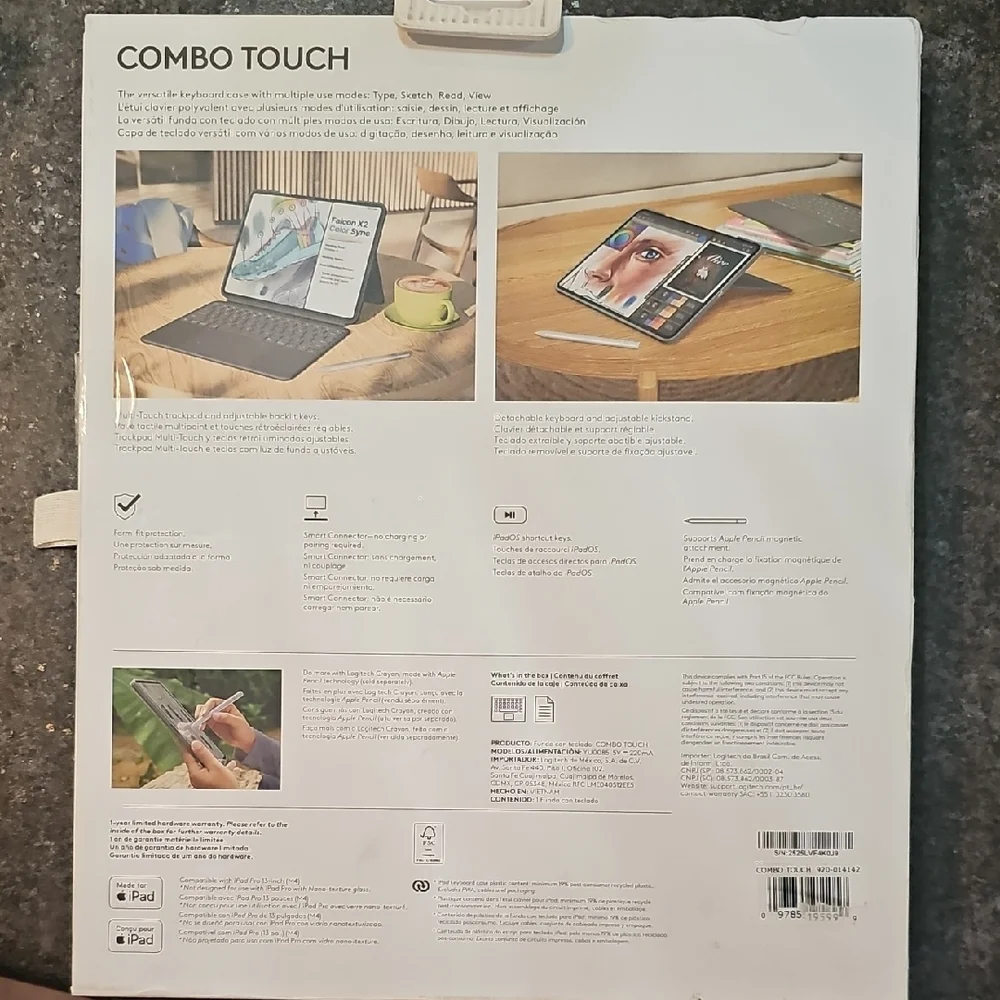 Logitech Combo Touch Keyboard Case for iPad Pro 13-inch - Black